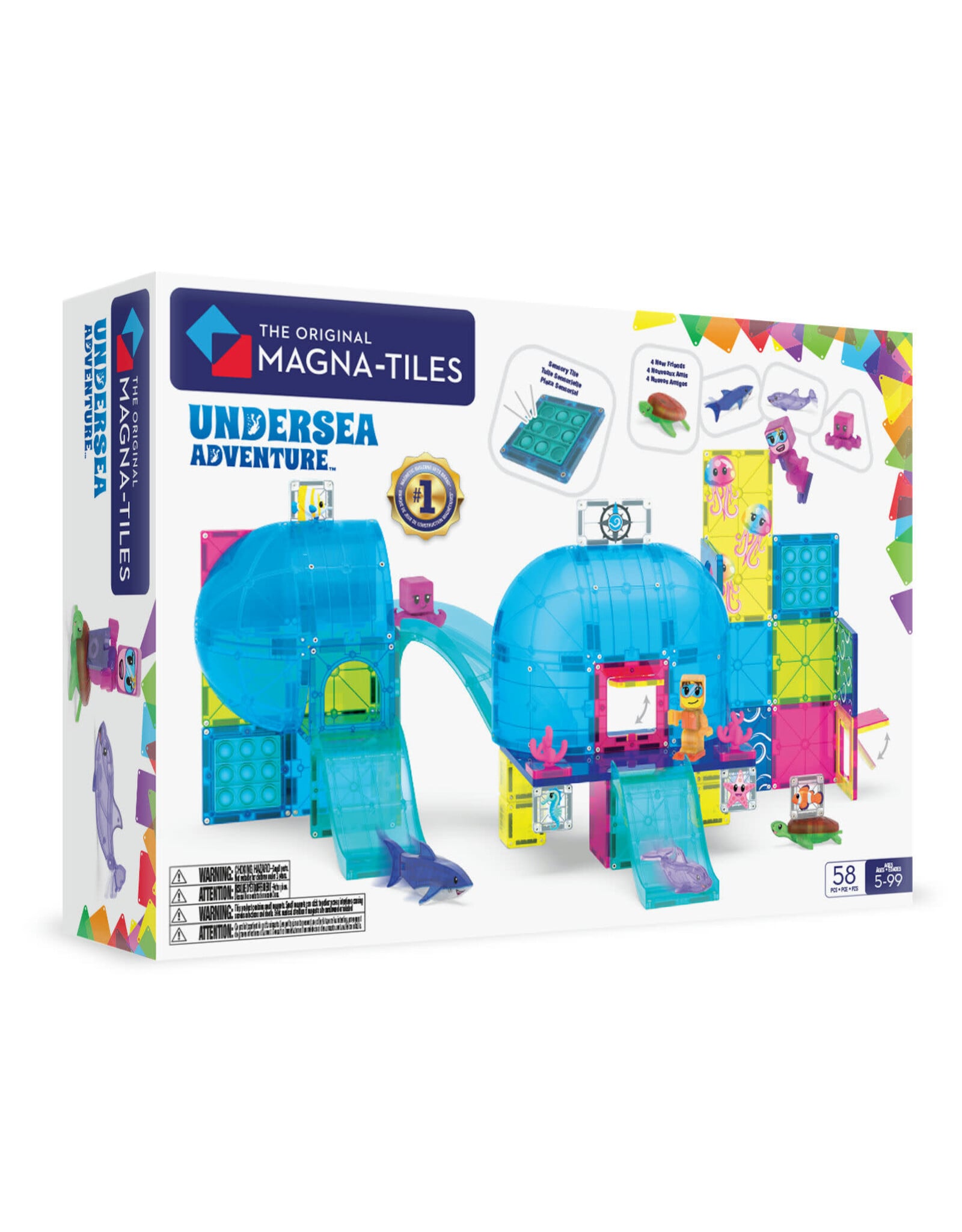 Magna-Tiles MAGNA-TILES Undersea Adventure 58 Piece Set