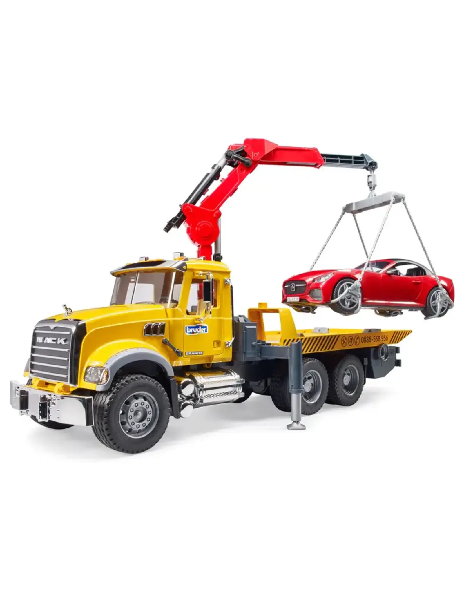 Bruder Toys America Inc Bruder MACK Granite Tow Truck with Roadster