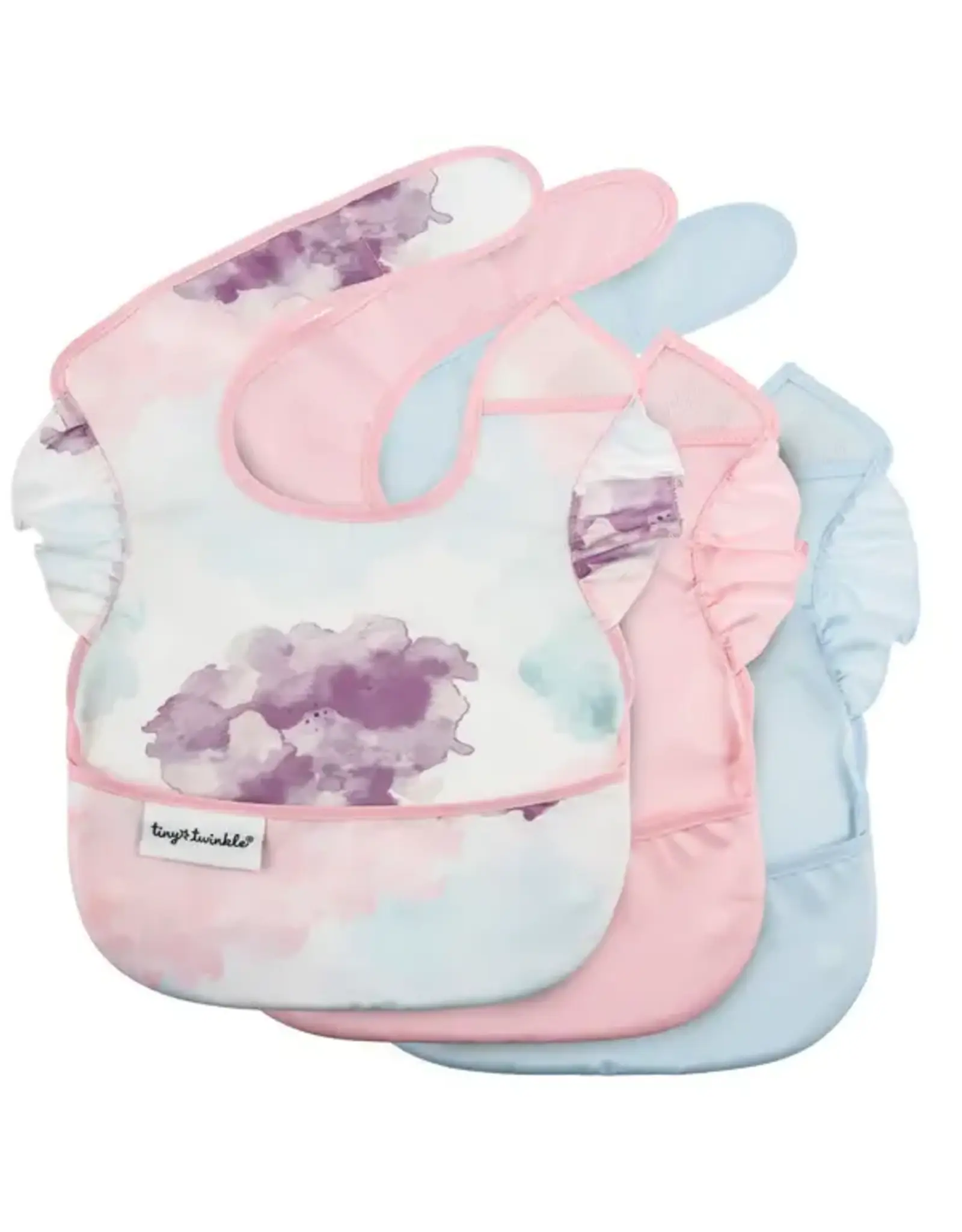 Tiny Twinkle Mess Proof Easy Bib 3 Pack Cotton Candy