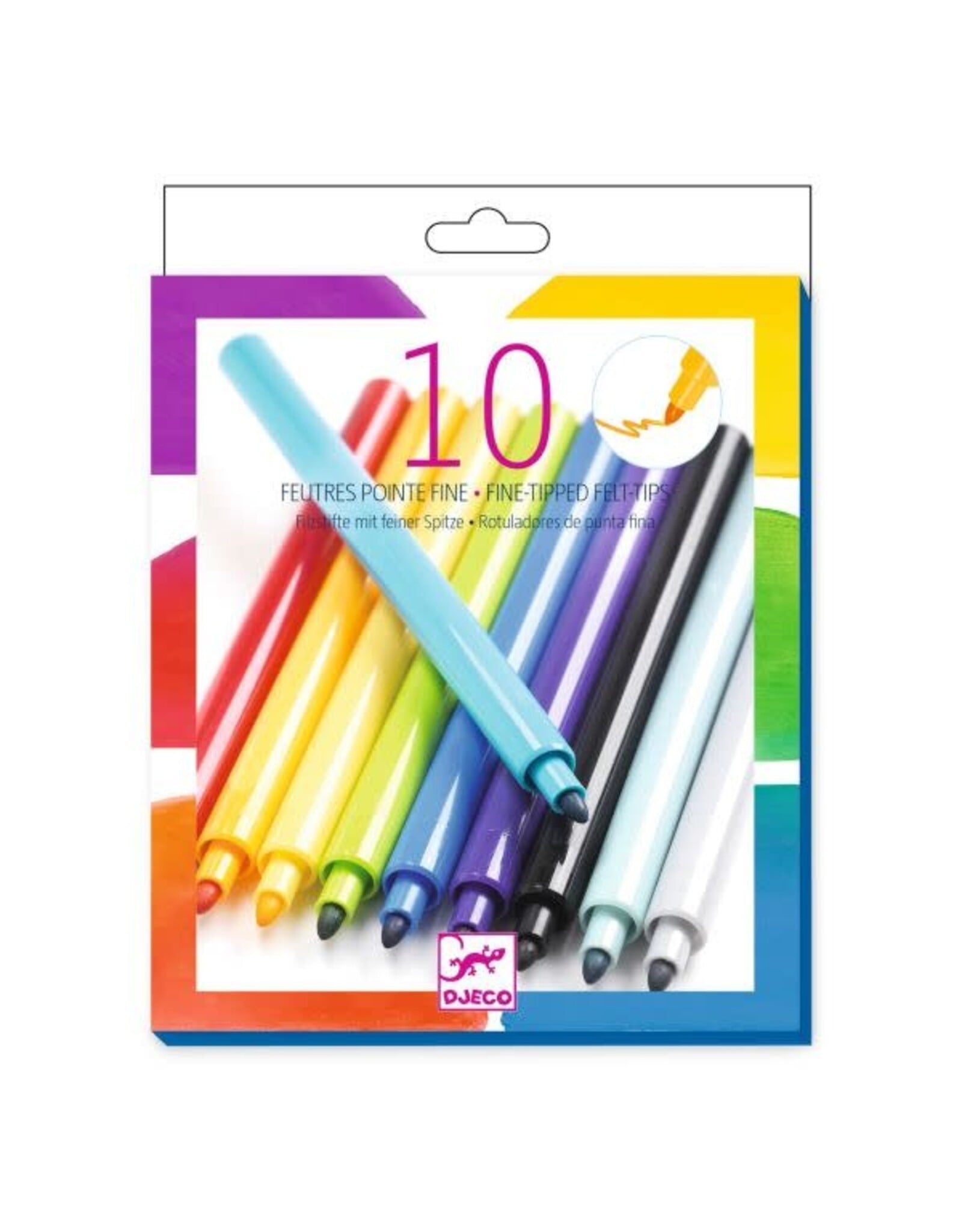 Djeco Djeco Fine Tip Pens - Rainbow