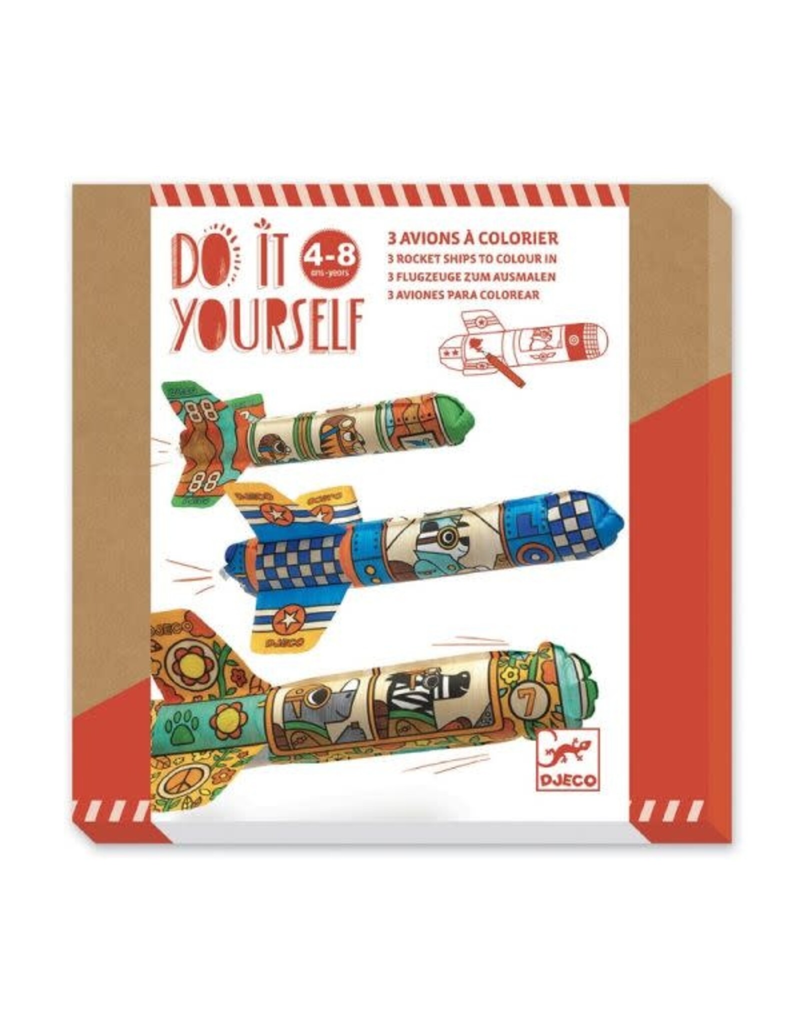 Djeco DIY To The Sky (3 planes to color)