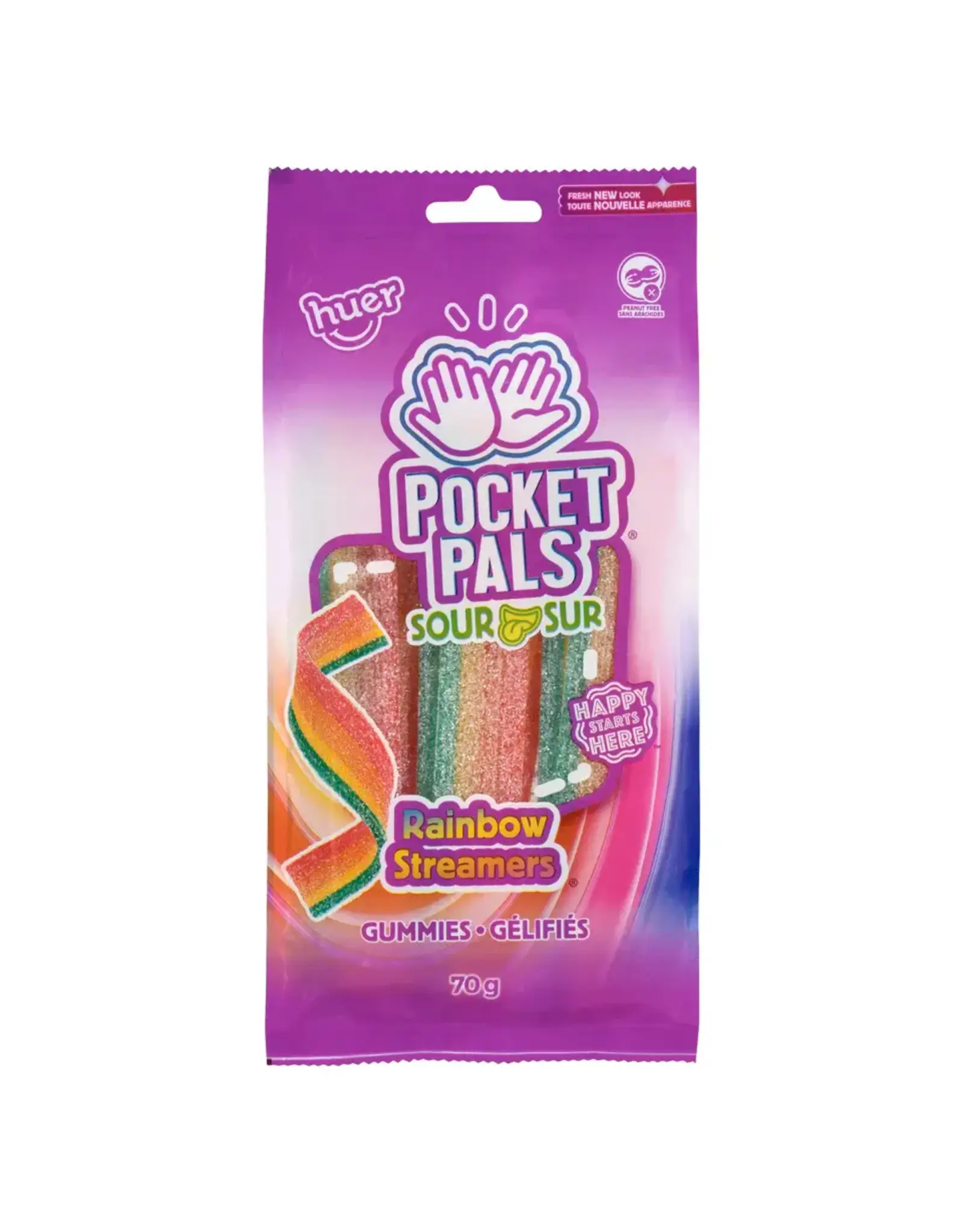 40 Below Food & Snacks Huer Sour Rainbow Streamers 70g
