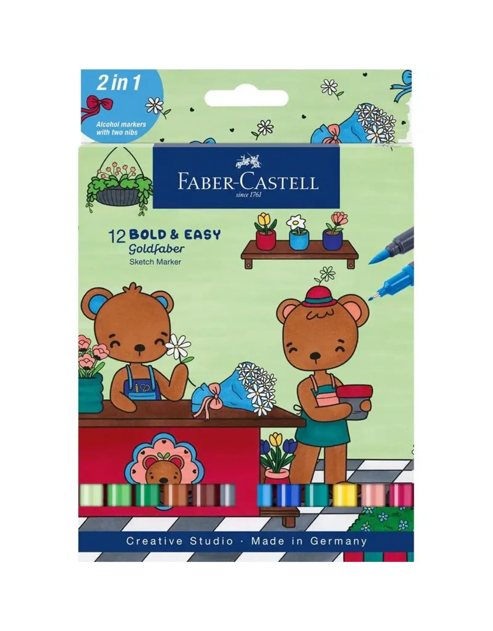 Faber Castell 12ct Goldfaber Bold & Easy Sketch Markers