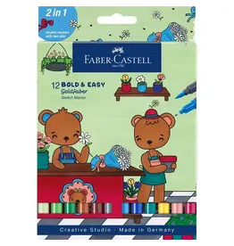 Faber Castell 12ct Goldfaber Bold & Easy Sketch Markers