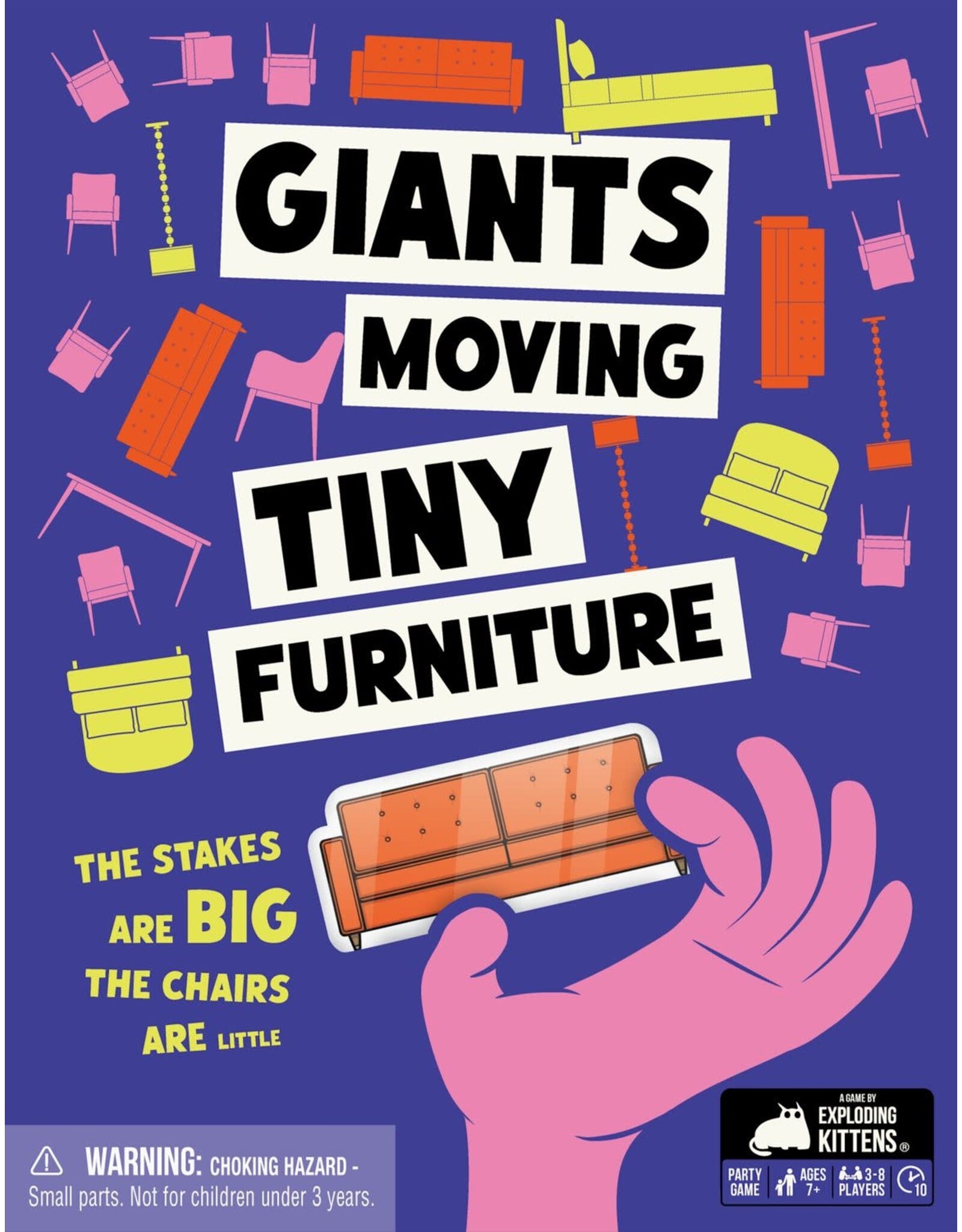 Exploding Kittens Giants Moving Tiny Furniture Party Game
