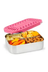 LunchBots Lunchbots Medium Quad Bento Box Pink Lid