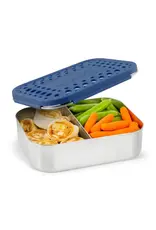 LunchBots Lunchbots Medium Duo Bento Box Blue Lids