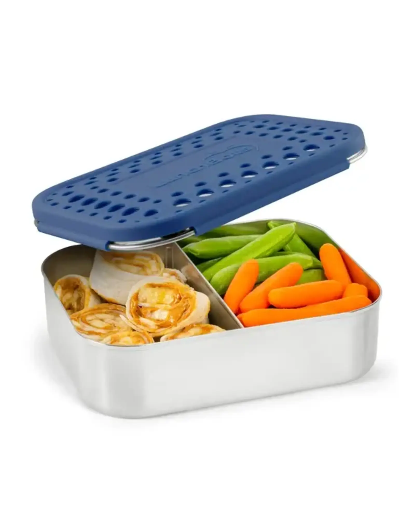 LunchBots Lunchbots Medium Duo Bento Box Blue Lids