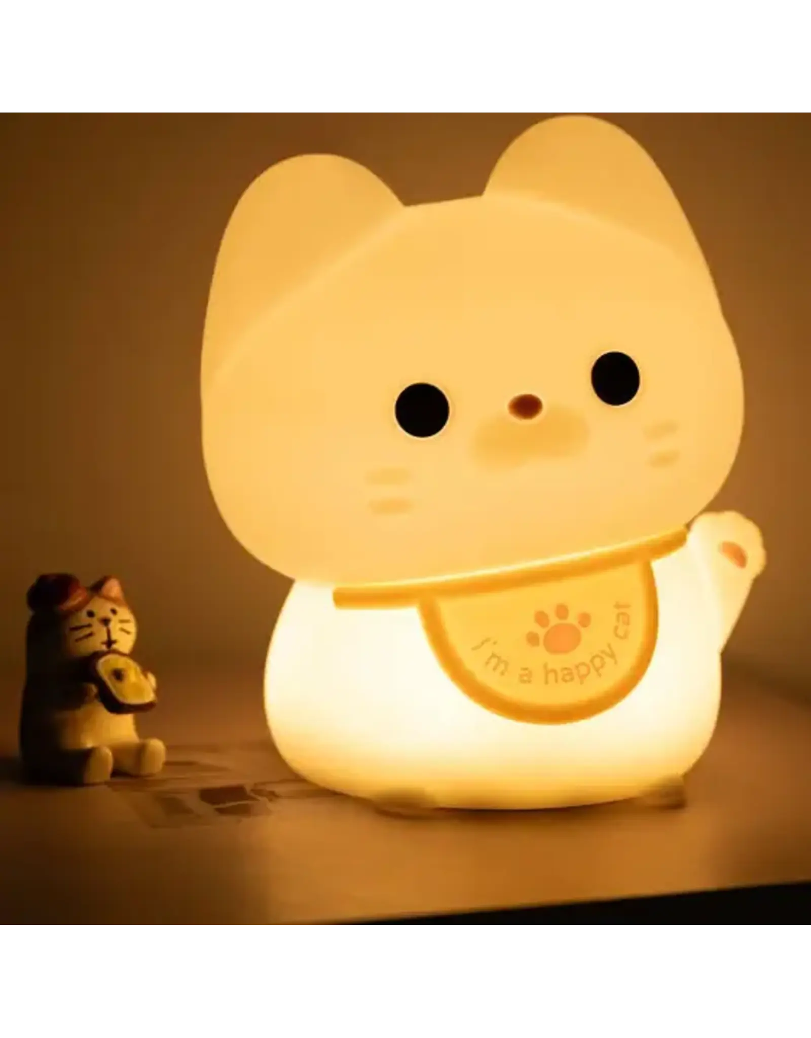 World Of Mushi Mushi Ambient Cat Night Light Squishy Silicone USB-C