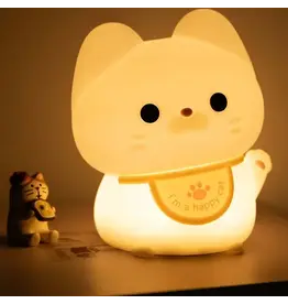 World Of Mushi Mushi Ambient Cat Night Light Squishy Silicone USB-C