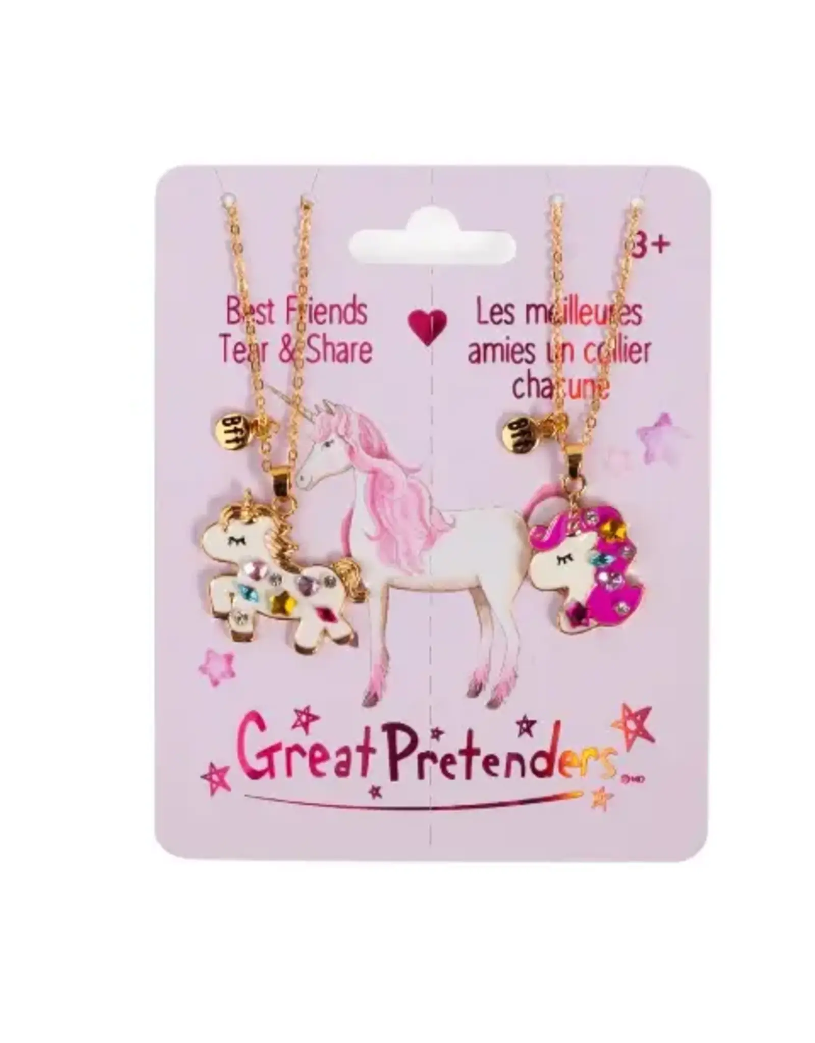 Great Pretenders Bejewelled Unicorns Tear & Share Necklace