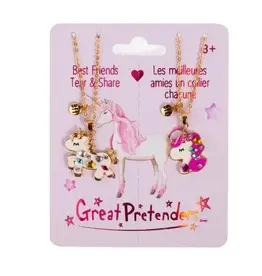 Great Pretenders Bejewelled Unicorns Tear & Share Necklace