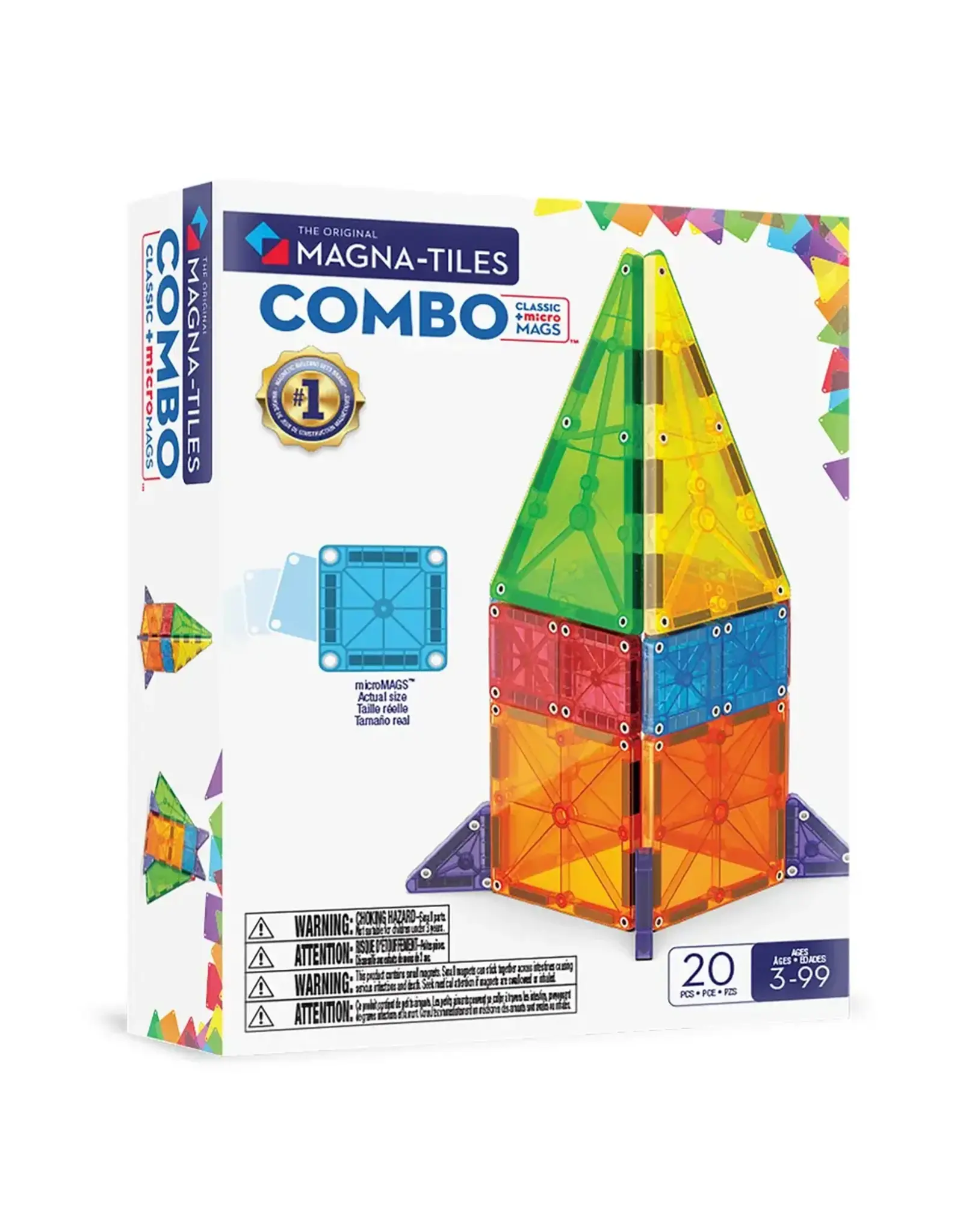 Magna-Tiles Magna-Tiles Combo + MicroMags 20 Pieces