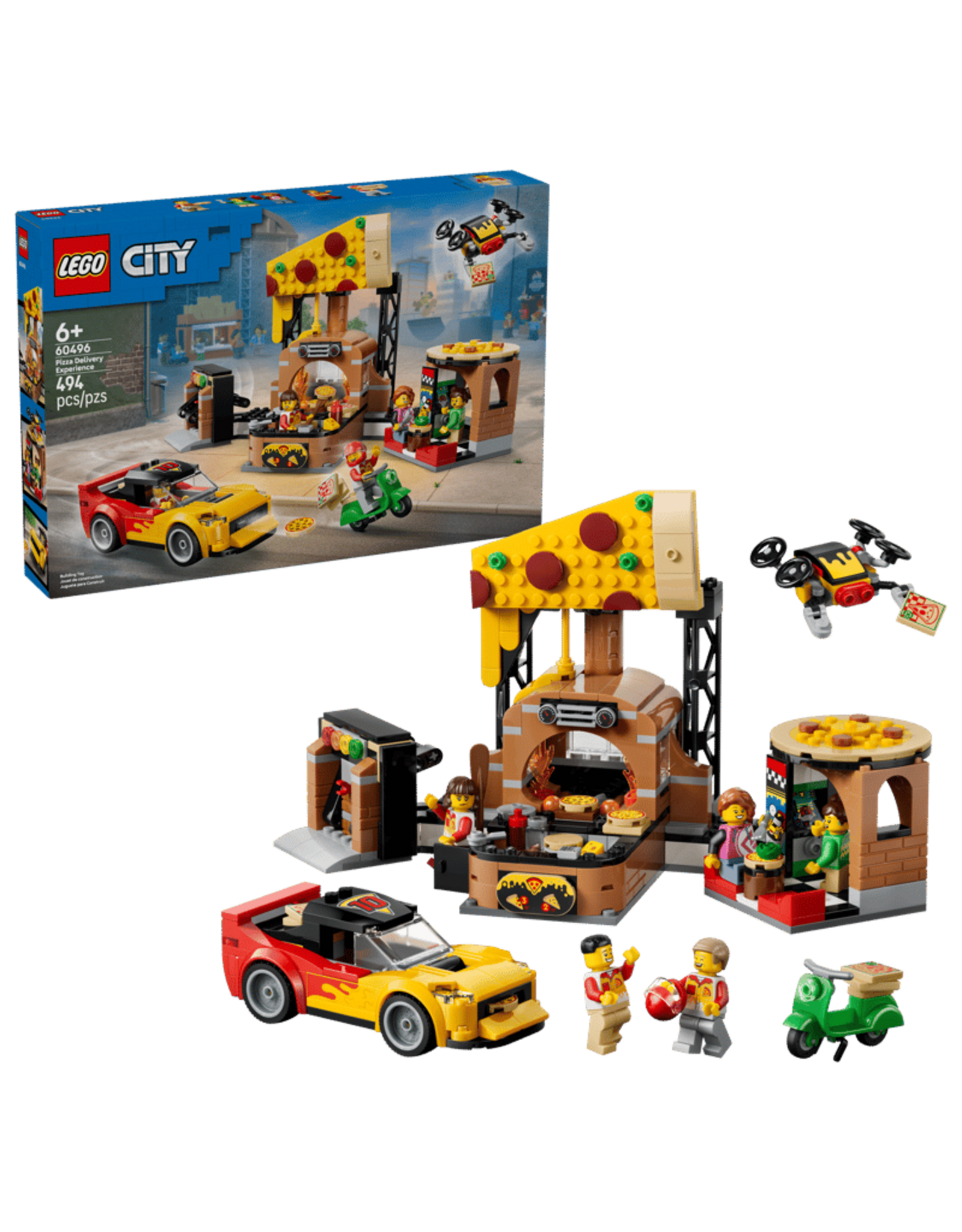 LEGO LEGO CITY Pizza Delivery Experience with Vehicles