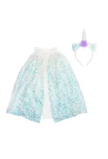 Great Pretenders Unicorn Sparkle Cape and Headband Size 4-6