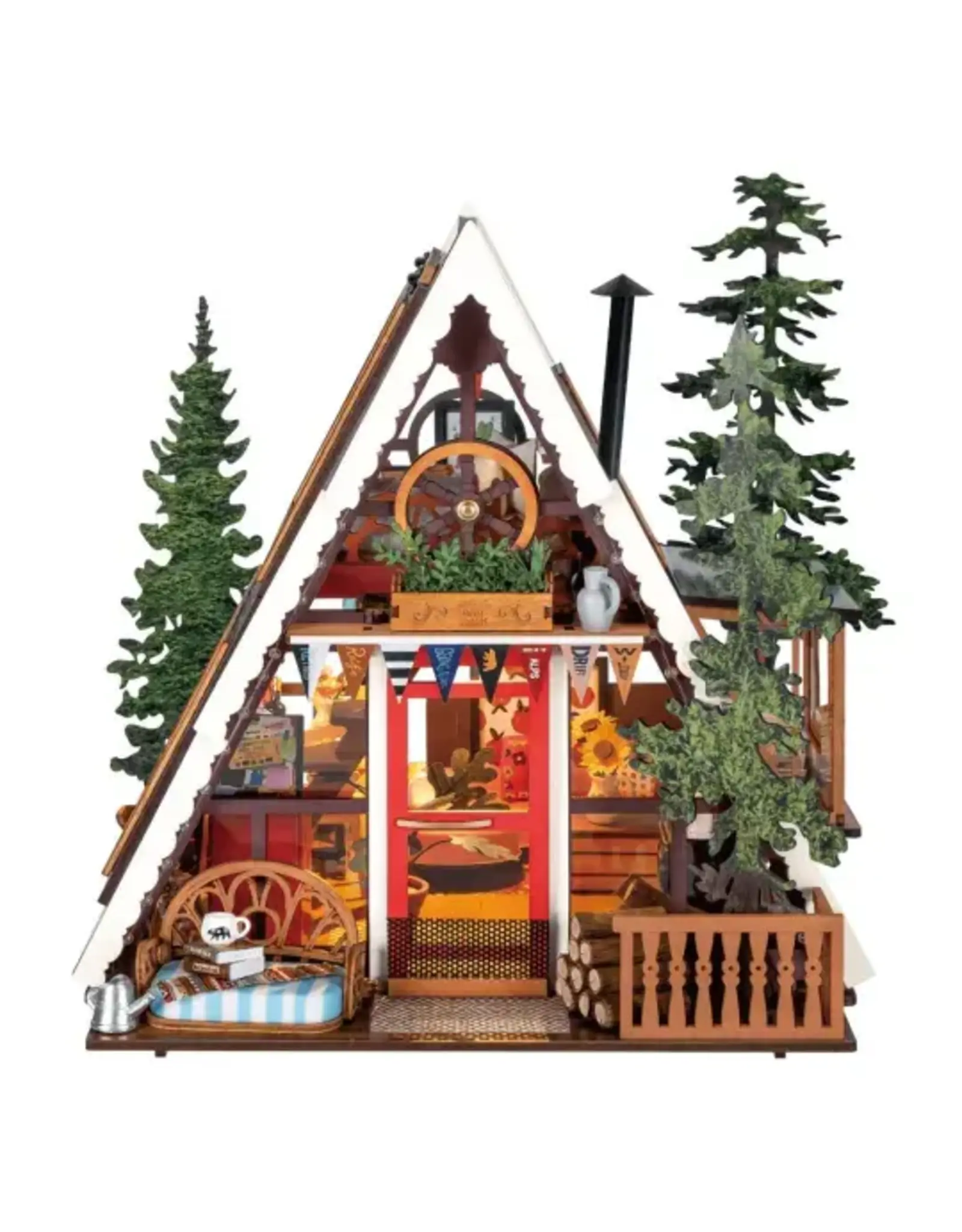 Hands Craft DIY Miniature House Kit A Frame Cabin