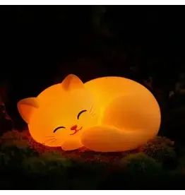 World Of Mushi Mushi Ambient Cat Night Light Squishy Silicone USB-C