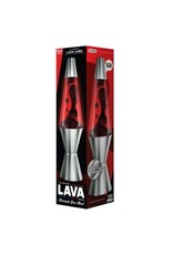 Schylling Lava Lamp Chrome Plated Crimson Black and Red