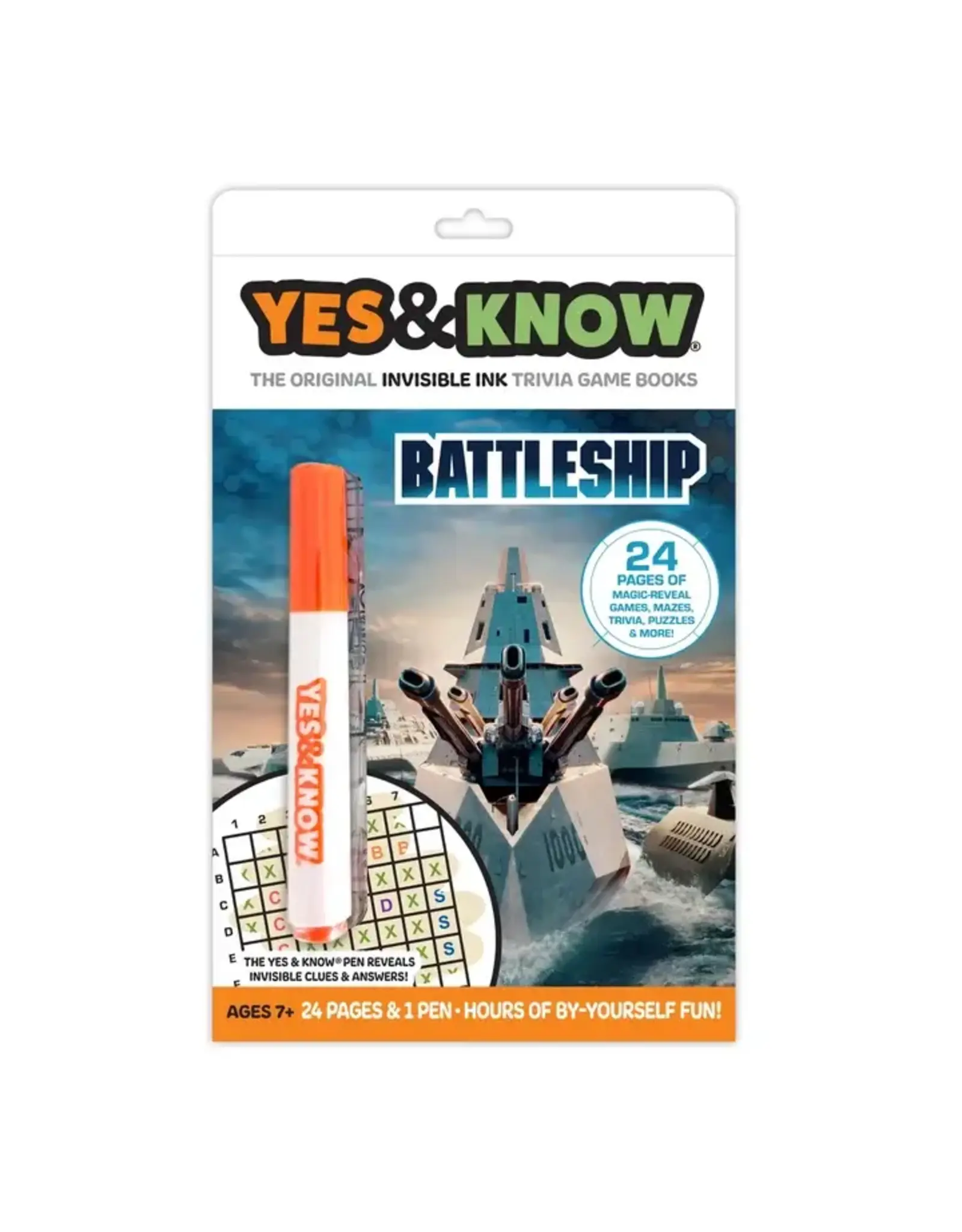 Tree Town Toys Yes & Know Invisible Ink Trivia Game Books Battleship