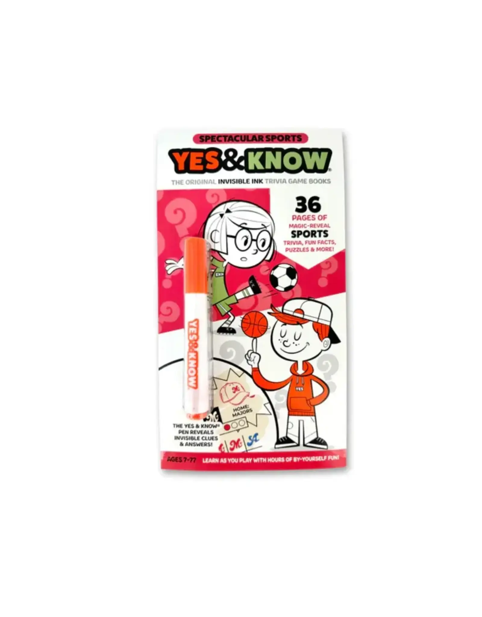 Tree Town Toys Yes & Know Invisible Ink Trivia Game Books Sports