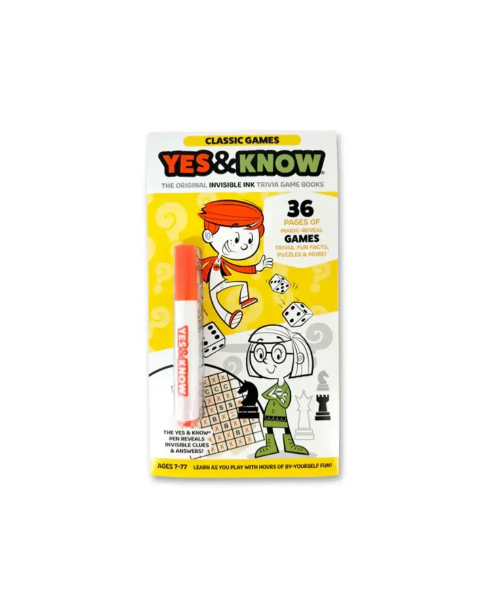 Tree Town Toys Yes & Know Invisible Ink Trivia Game Books Games