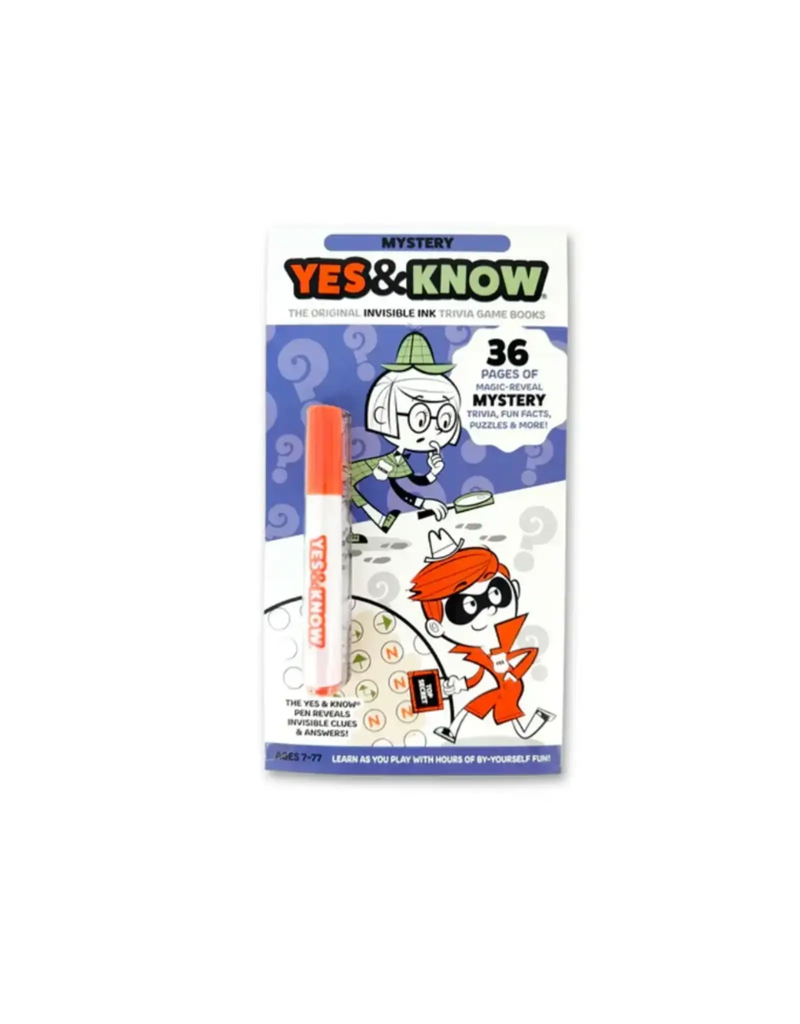 Tree Town Toys Yes & Know Invisible Ink Trivia Game Books Mystery