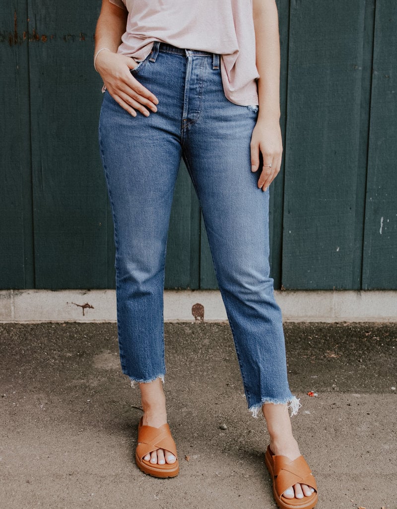 levi's 501 high waist crop jeans