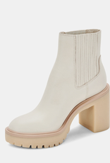 Dolce Vita Caster Booties in Ivory Leather