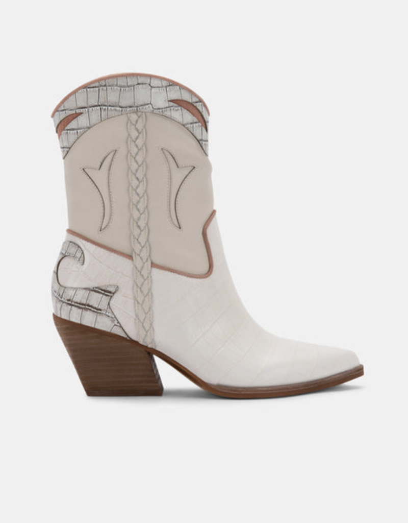 Dolce Vita Loral Boots in Ivory Leather