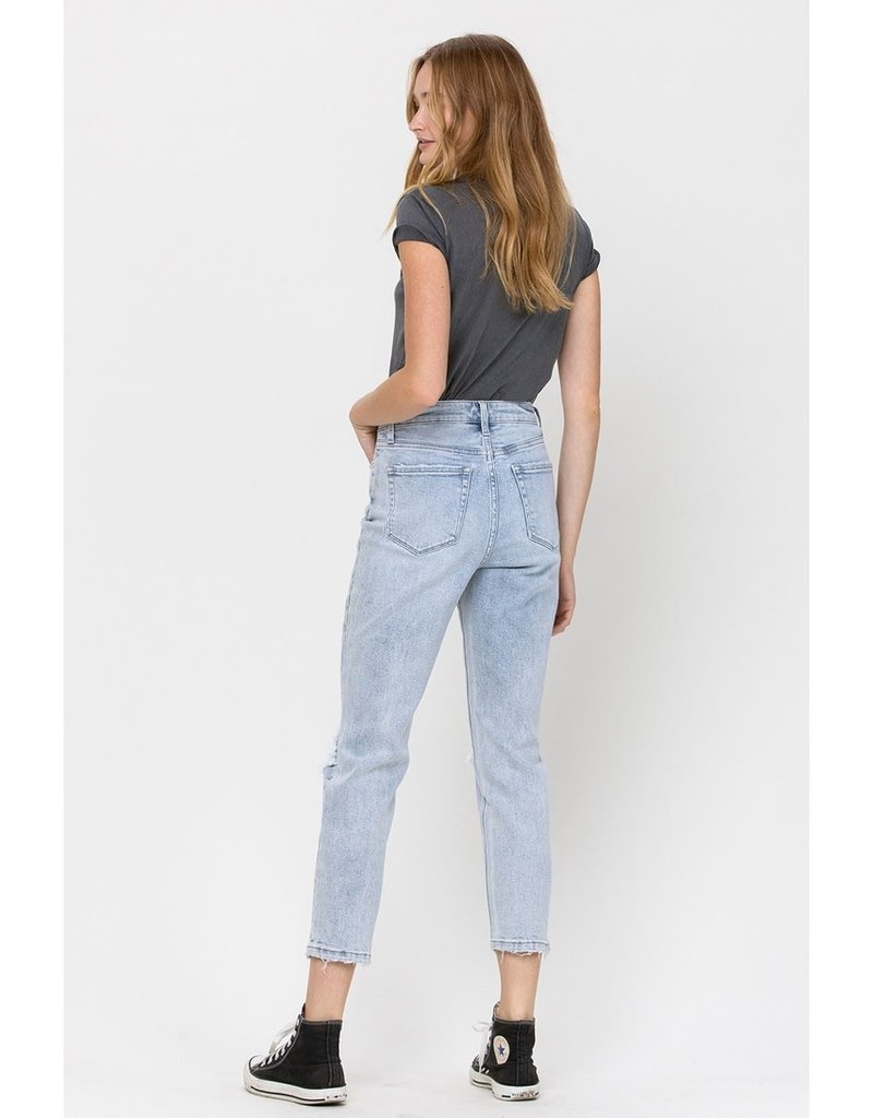 Flying Monkey Ripped Stretch Mom Jeans