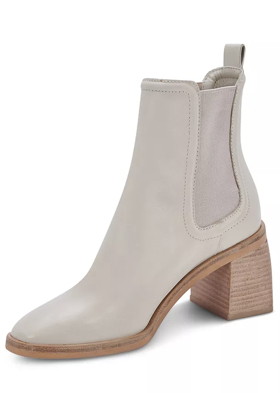 Dolce Vita Iliana Booties in Ivory Leather