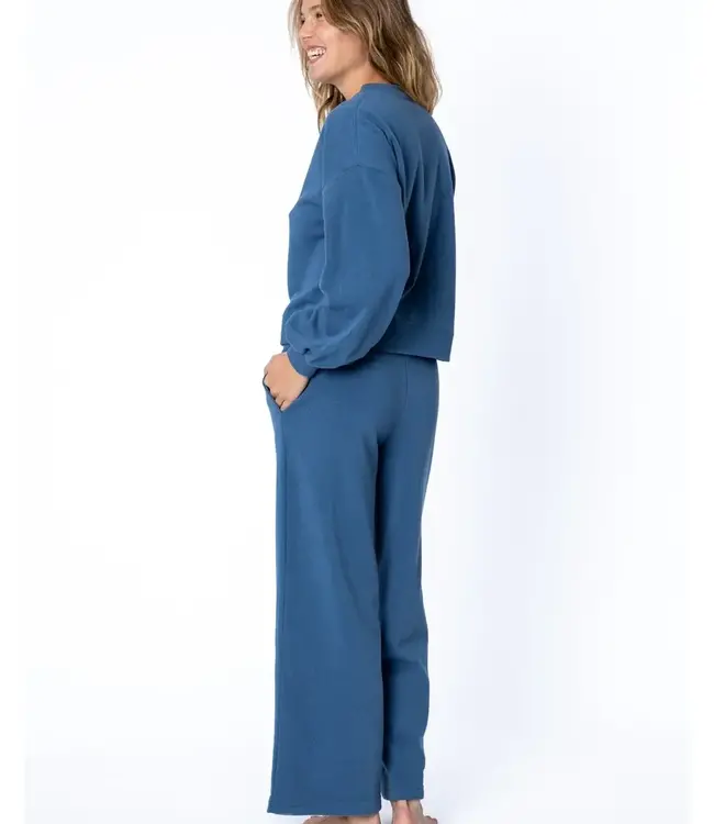 Kirra Fleece Top, Deep Lagoon