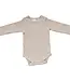 Mebie Baby Mebie Baby Long Sleeved Ribbed Bodysuit, Oatmeal