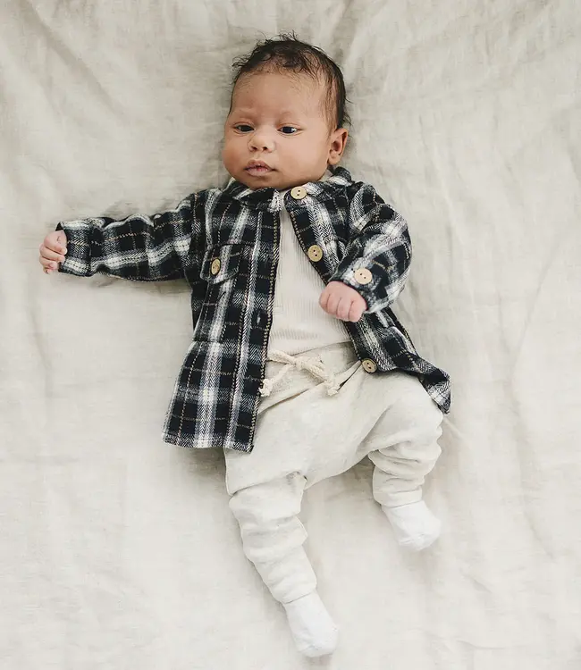 Mebie Baby Mebie Baby Cotton Joggers, Oatmeal