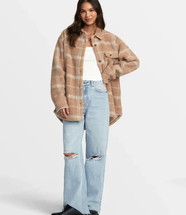 RVCA Birdie Shacket Flannel Jacket
