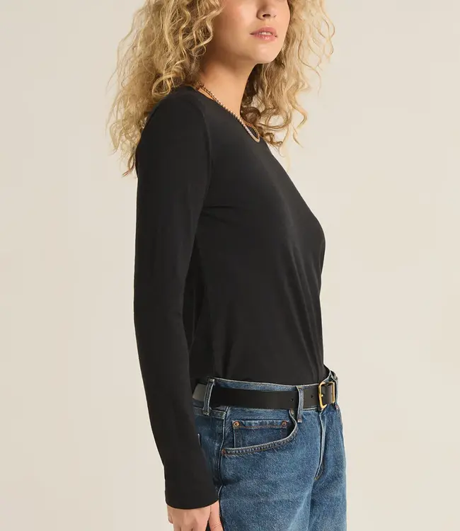 ZSupply Modern Slub Long Sleeve Tee, Black