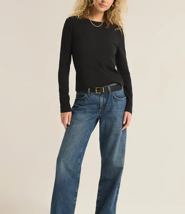 ZSupply Modern Slub Long Sleeve Tee, Black