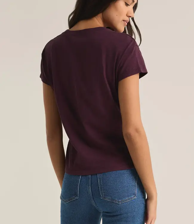 ZSupply Modern Slub Tee, Berry Wine