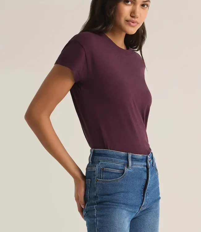ZSupply Modern Slub Tee, Berry Wine