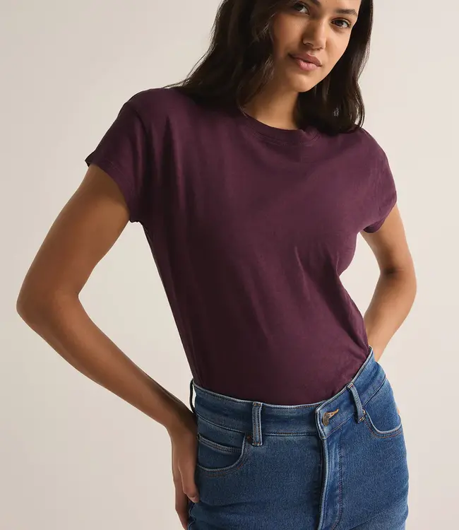 ZSupply Modern Slub Tee, Berry Wine