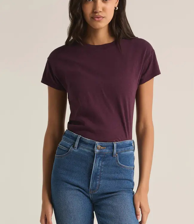 ZSupply Modern Slub Tee, Berry Wine