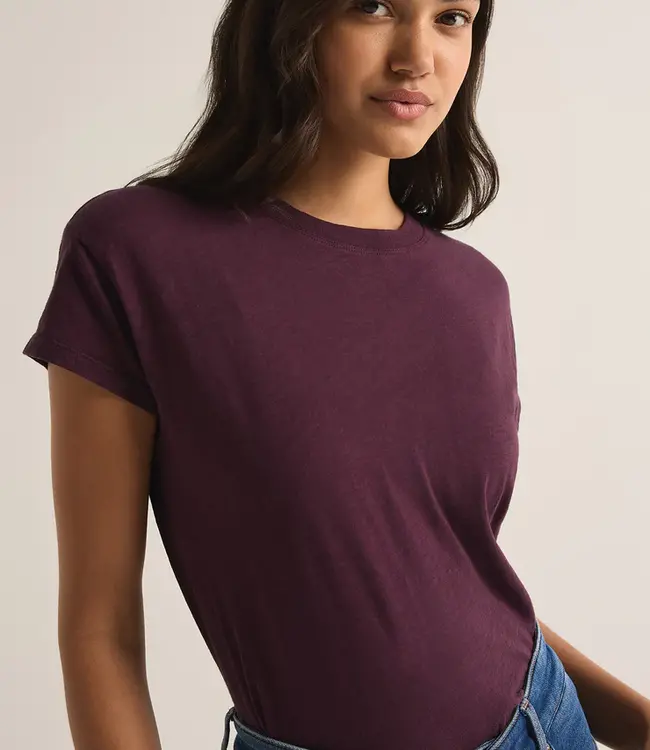 ZSupply Modern Slub Tee, Berry Wine