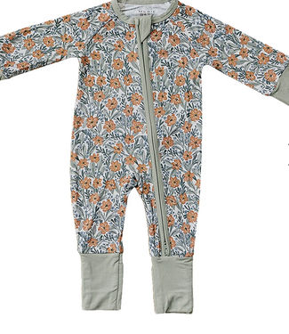 Mebie Baby 25MB01-Dainty Meadow Bamboo Zipper