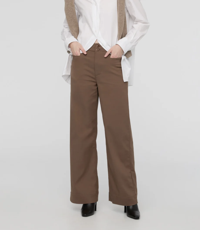 Du/er NuStretch High Rise Trouser, Warm Sand