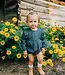 Navy Berry Long Sleeve Ruffle Bubble Romper