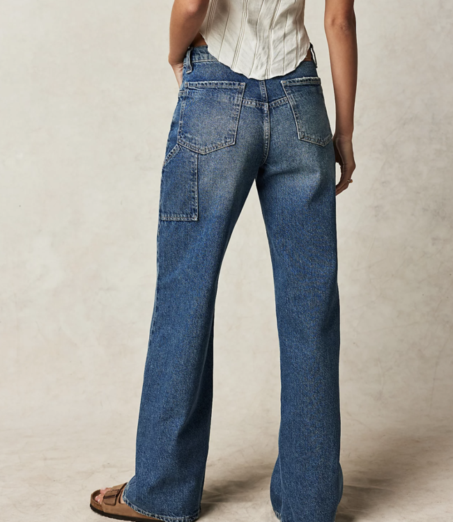 Free People Tinsley Baggy HR Jeans, Hazey Blue