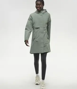 Tentree Nimbus Long Rain Jacket, Agave Green