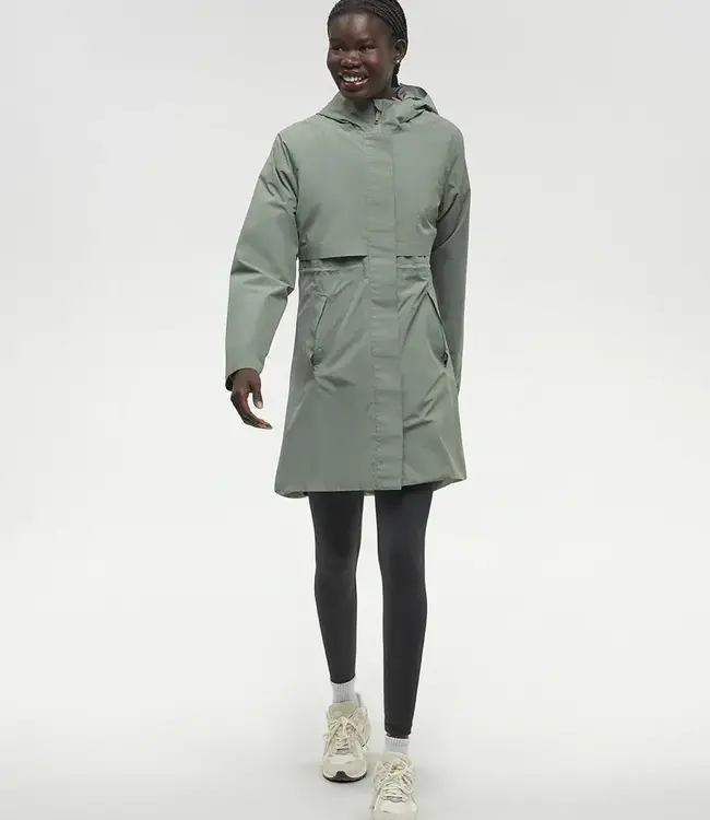 Tentree Nimbus Long Rain Jacket, Agave Green
