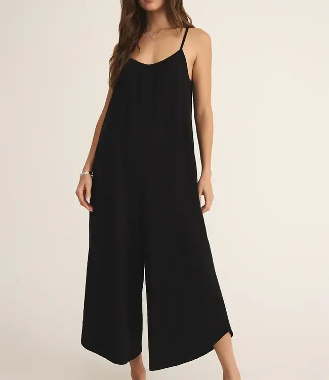 ZSupply Textured Flared Jumpsuit, Black