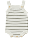 Mebie Baby Knit Bubble Romper, Sage Stripe